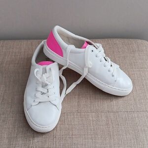 J. Crew White and Pink Athletic Shoes